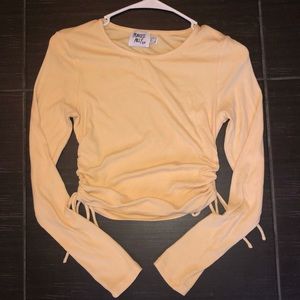 Princess Polly yellow cropped long sleeve